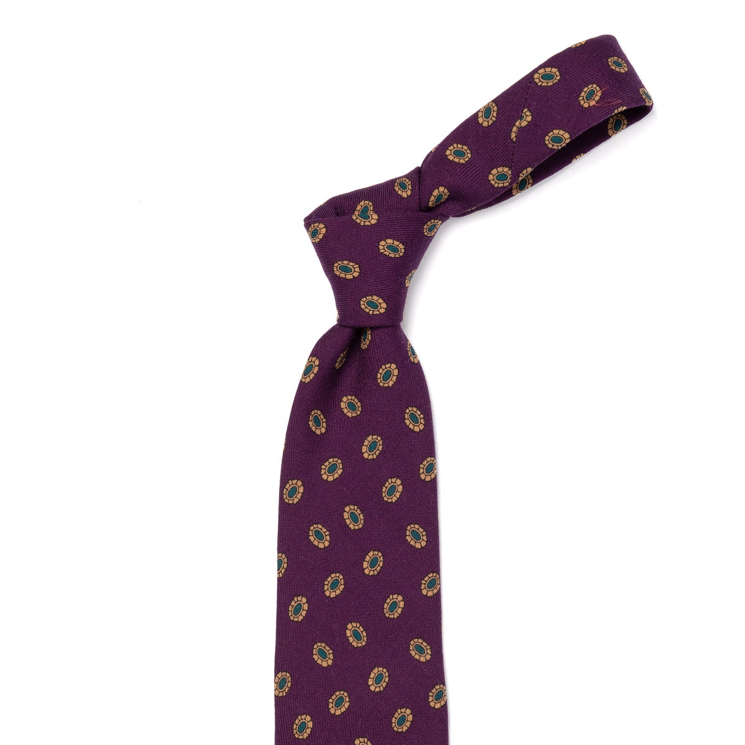 CA Archivio Storico: Tie "Piccoli Medaglioni" made of pure Wool - hand-rolled
